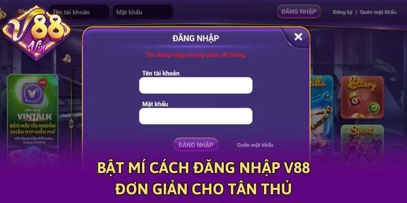 Bật mí cách đăng nhập V88 đơn giản cho tân thủ
